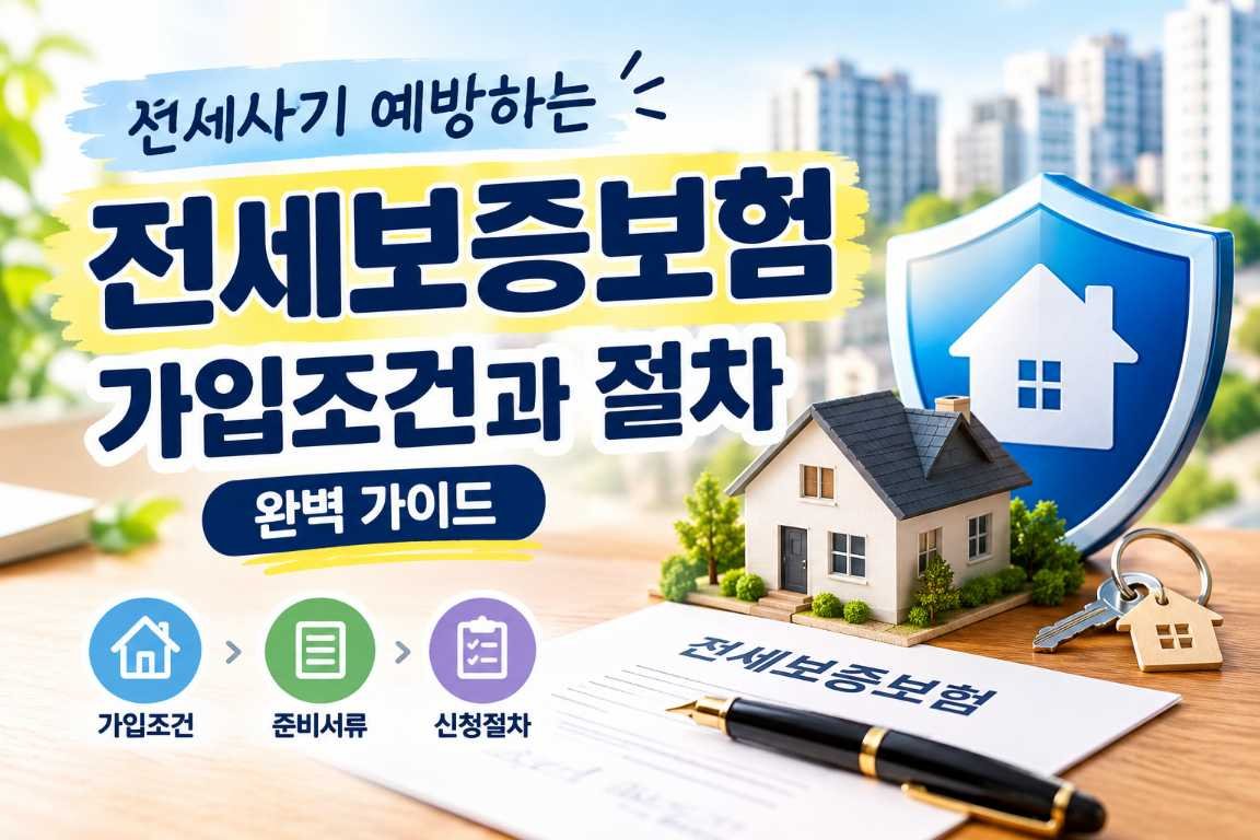 전세사기 예방하는 전세보증보험 가입 조건 및 절차 완벽 가이드