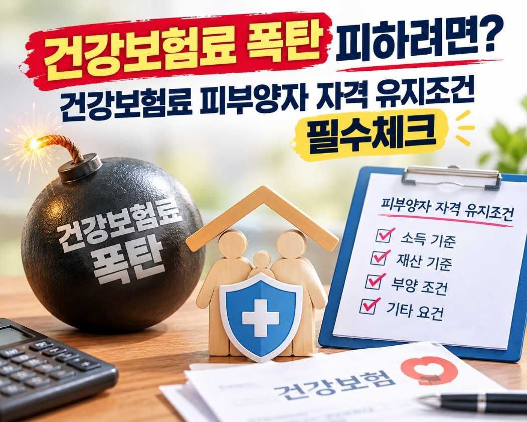 건강보험료 폭탄 피하려면? 피부양자 자격 유지조건 필수 체크
