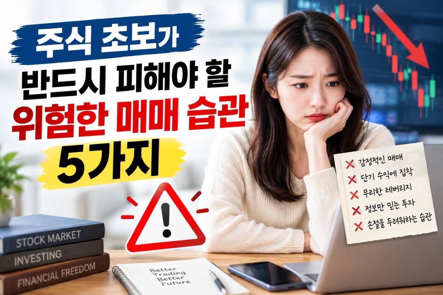 주식 초보가 반드시 피해야 할 위험한 매매 습관 5가지