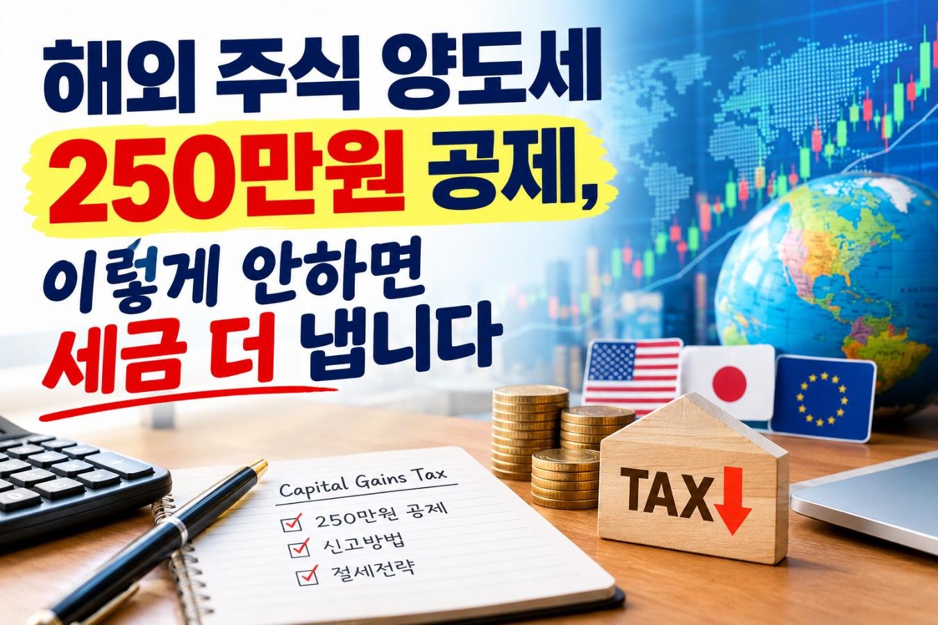 해외 주식 양도세 250만원 공제, 이렇게 안하면 세금 더 냅니다