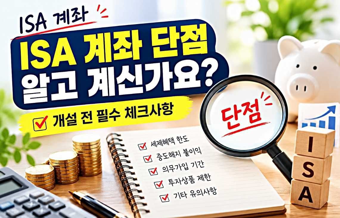 ISA 계좌 단점 알고 계신가요? 개설 전 필수 체크사항