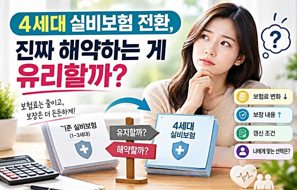 4세대 실비보험 전환, 진짜 해약하는 게 유리할까?